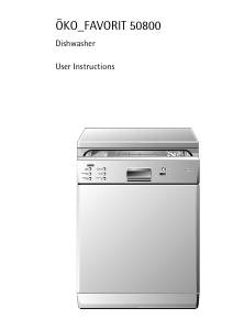 Manual AEG F50800W Dishwasher