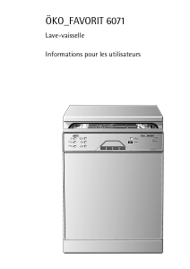 Mode d’emploi AEG F6071 Lave-vaisselle