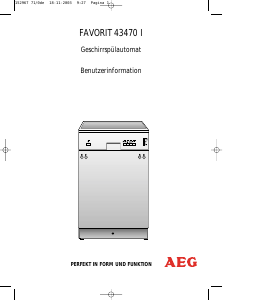 Bedienungsanleitung AEG F43470I-D Geschirrspüler