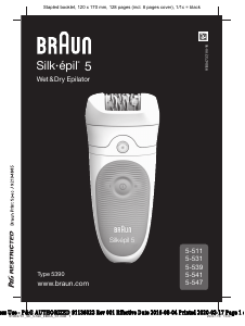 Εγχειρίδιο Braun 5-547 Silk-epil 5 Αποτριχωτική μηχανή