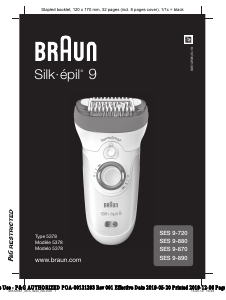 Manual Braun SES 9-870 Silk-epil 9 Epilator