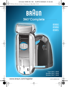 Mode d’emploi Braun 8986 360 Complete Rasoir électrique