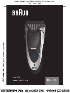 Brugsanvisning Braun MG 5090 Barbermaskine