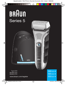 Manual de uso Braun 565cc-4 Afeitadora