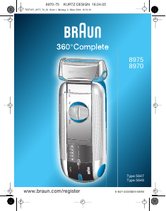 Kullanım kılavuzu Braun 8975 360 Complete Tıraş makinesi