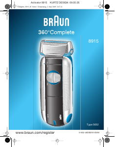 Bruksanvisning Braun 8915 360 Complete Rakapparat