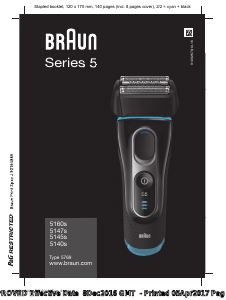 Manual Braun 5147s Máquina barbear