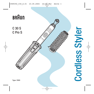 Kullanım kılavuzu Braun C Pro S Saç şekillendirici