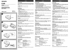 Manual de uso Aiwa IC-M8 Grabadora de voz