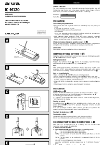 Manual de uso Aiwa IC-M120 Grabadora de voz