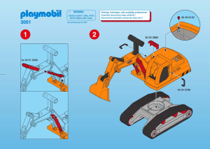 Käyttöohje Playmobil set 3001 Construction Kaivuri