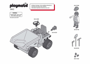 كتيب Playmobil set 3002 Construction شاحنة قلابة