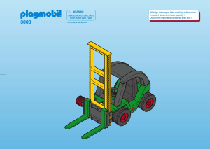 Manuale Playmobil set 3003 Construction Carrello elevatore