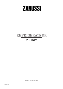 Mode d’emploi Zanussi ZI1642 Réfrigérateur