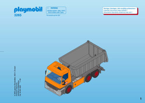 Mode d’emploi Playmobil set 3265 Construction Camion bene