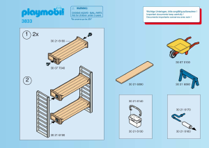 Bedienungsanleitung Playmobil set 3833 Construction Baugerüst mit Handwerkern