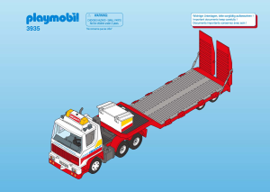 Trouw een paar profiel Handleiding Playmobil set 3935 Construction Vrachtwagen met oplegger