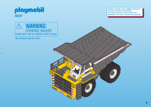 Bruksanvisning Playmobil set 4037 Construction Stor dumper