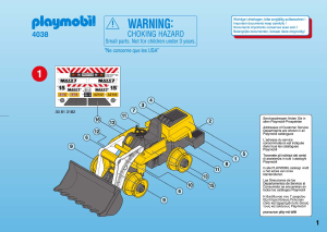 Manual de uso Playmobil set 4038 Construction Cargadora frontal
