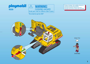 Manual de uso Playmobil set 4039 Construction Mega excavadora
