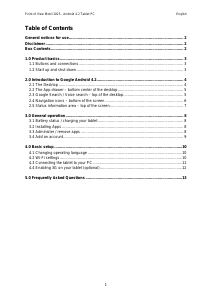 Bruksanvisning Point of View Mobii 1025 Tablet