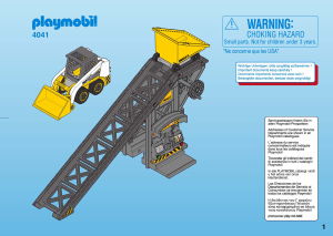 Manual Playmobil set 4041 Construction Tapete de transporte com miniescavadora