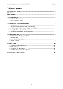 Bruksanvisning Point of View Mobii 945 IPS Tablet