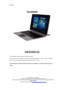 Bruksanvisning Point of View TAB-P1160W-232 Tablet