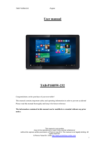 Manual Point of View TAB-P1005W-232 Tablet
