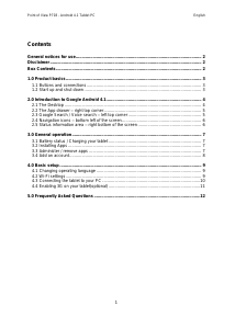 Bruksanvisning Point of View P703 Tablet