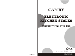 Handleiding Camry EK9610K Keukenweegschaal