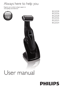 Manual de uso Philips BG2026 Bodygroom Afeitadora