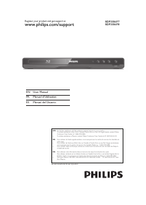 Mode d’emploi Philips BDP3306 Lecteur de blu-ray