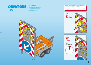 Manuale Playmobil set 4049 Construction Segnali luminosi trasportabili