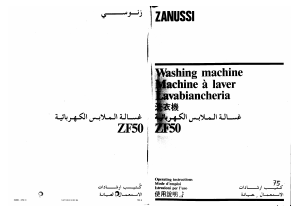 Manual Zanussi ZF 50 Washing Machine