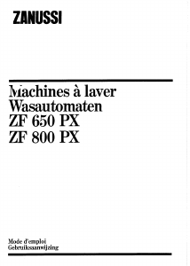 Handleiding Zanussi ZF 650 PX Wasmachine