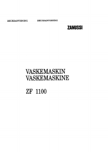 Bruksanvisning Zanussi ZF 1100 Vaskemaskin