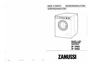 Handleiding Zanussi ZF 1446 J Wasmachine