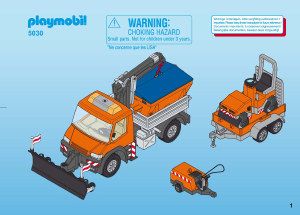 Manual de uso Playmobil set 5030 Construction Camión y equipo para construcción de carreteras