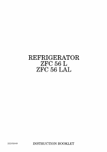 Manual Zanussi ZFC56L Refrigerator
