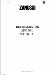 Manual Zanussi ZFC56LAL Refrigerator