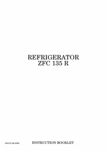 Manual Zanussi ZFC135R Refrigerator