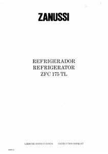 Manual de uso Zanussi ZFC175TL Refrigerador