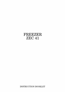 Manual Zanussi ZEC 41 Freezer