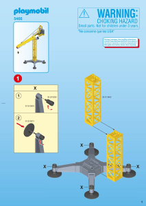 Manual de uso Playmobil set 5466 Construction Grúa con control remoto
