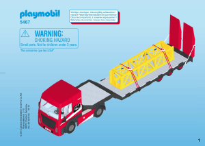 Manual de uso Playmobil set 5467 Construction Camión de mercancía