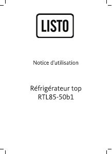 Mode d’emploi Listo RT L85-50b1 Réfrigérateur