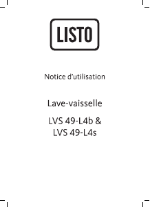 Mode d’emploi Listo LVS 49-L4s Lave-vaisselle