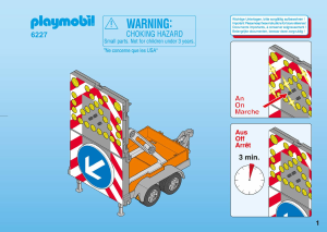 Manuale Playmobil set 6227 Construction Segnale stradale luminoso