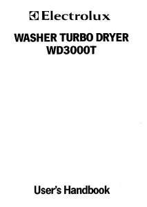 Manual Electrolux WD3000T Washer-Dryer